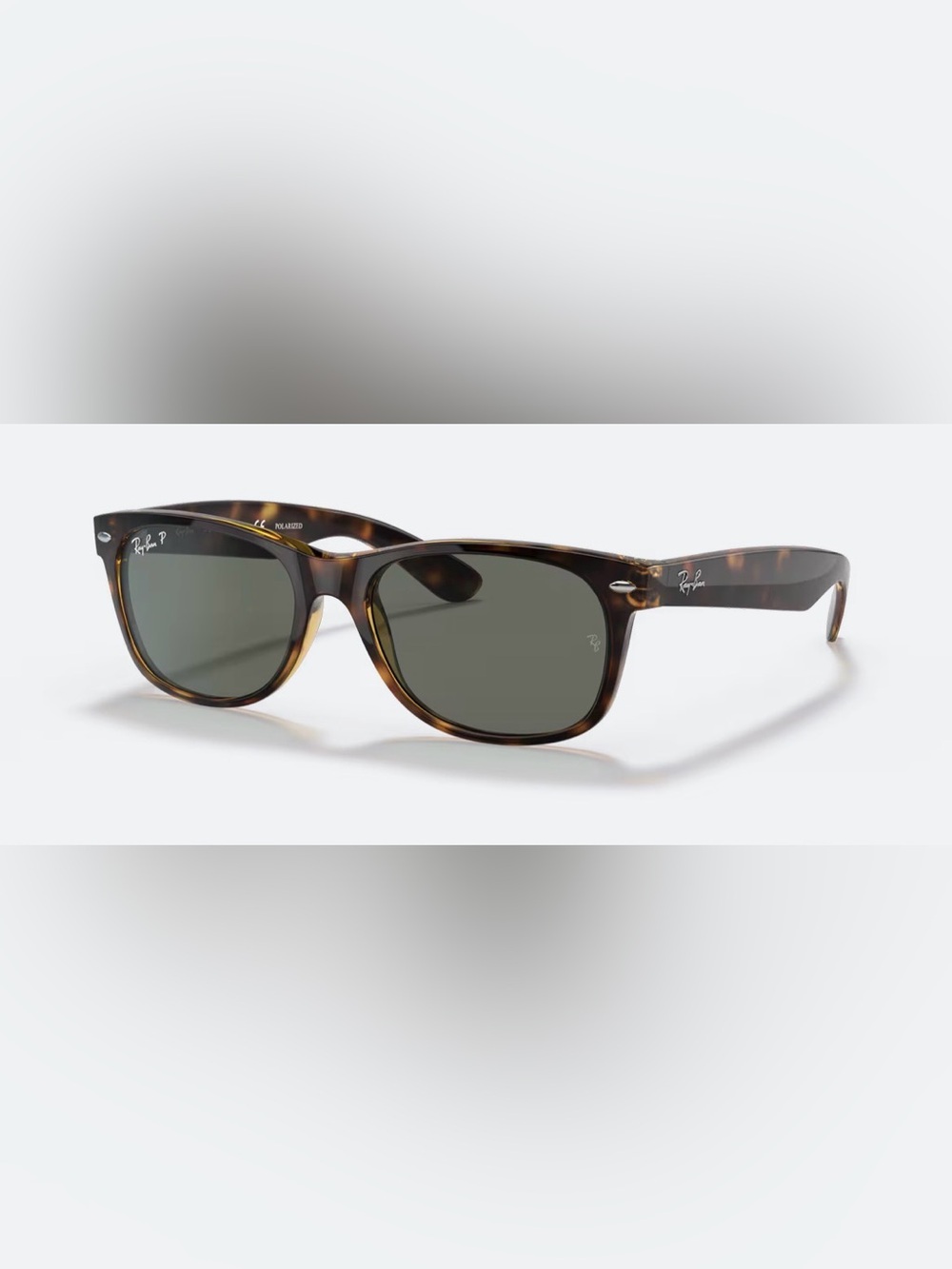 Ray-Ban Tortoiseshell Frame Sunglasses with Green Lenses